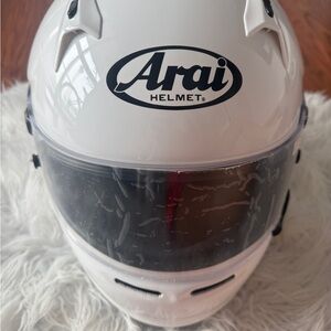 Arai White Motorcycle Helmet